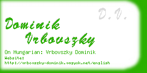 dominik vrbovszky business card